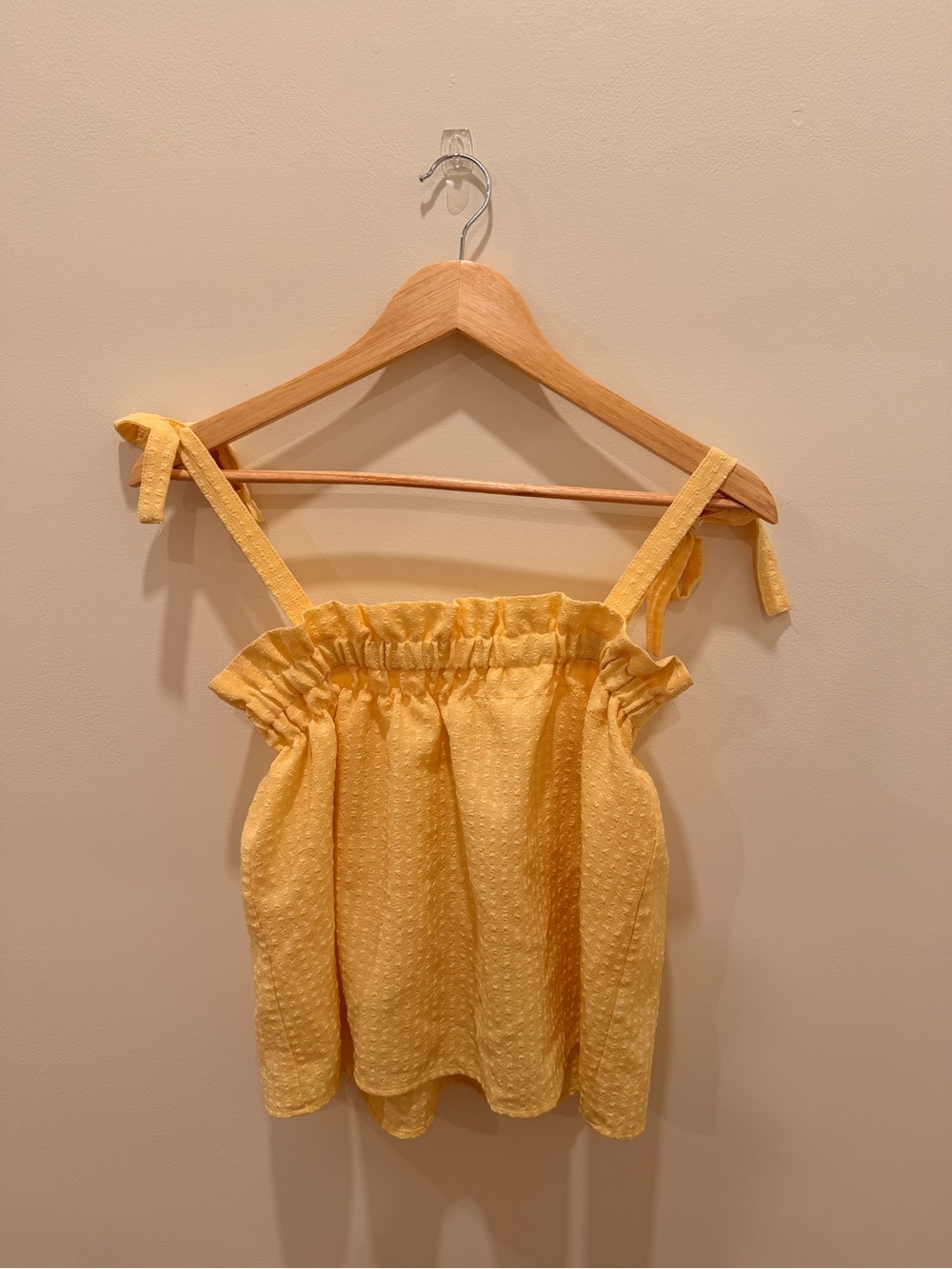 h&m yellow babydoll tank top!